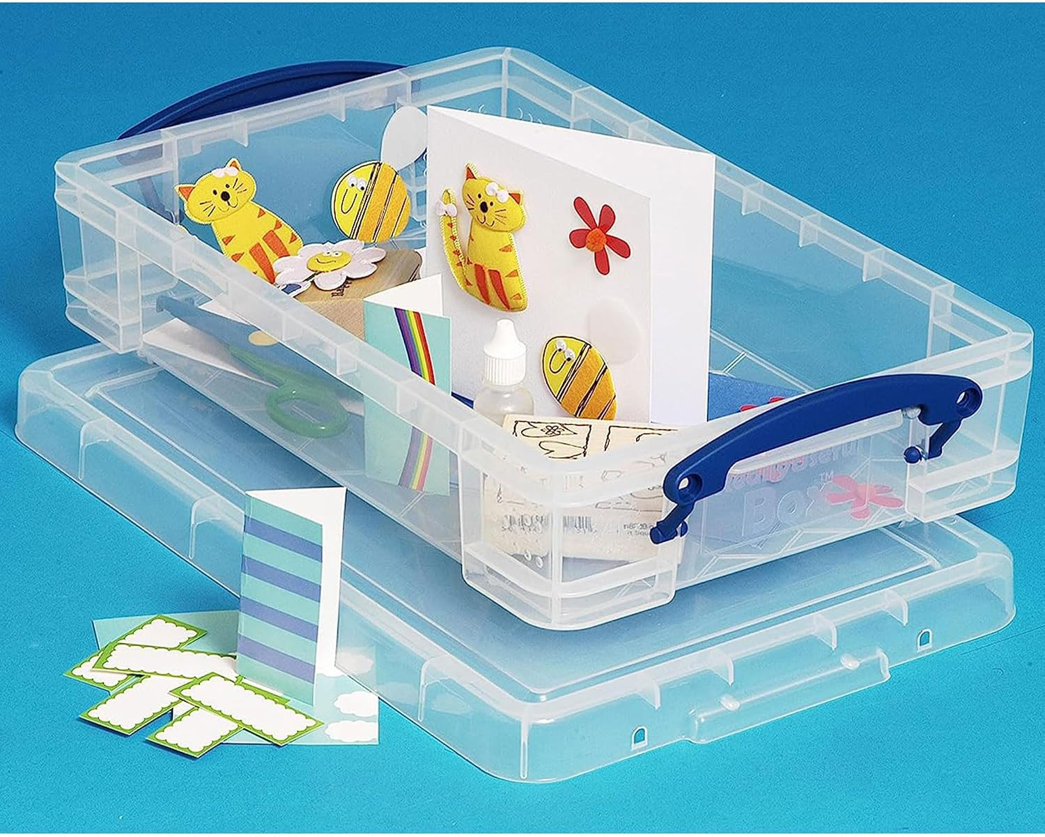 Stackable 4L Clear Storage Containers with Snap Lid & Clip Lock Handles – 3 Pack