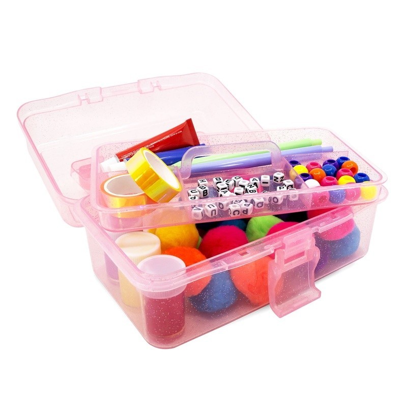 Multi-Purpose Storage Organizer Case Arts Crafts Makeup Supply Carrying Box
