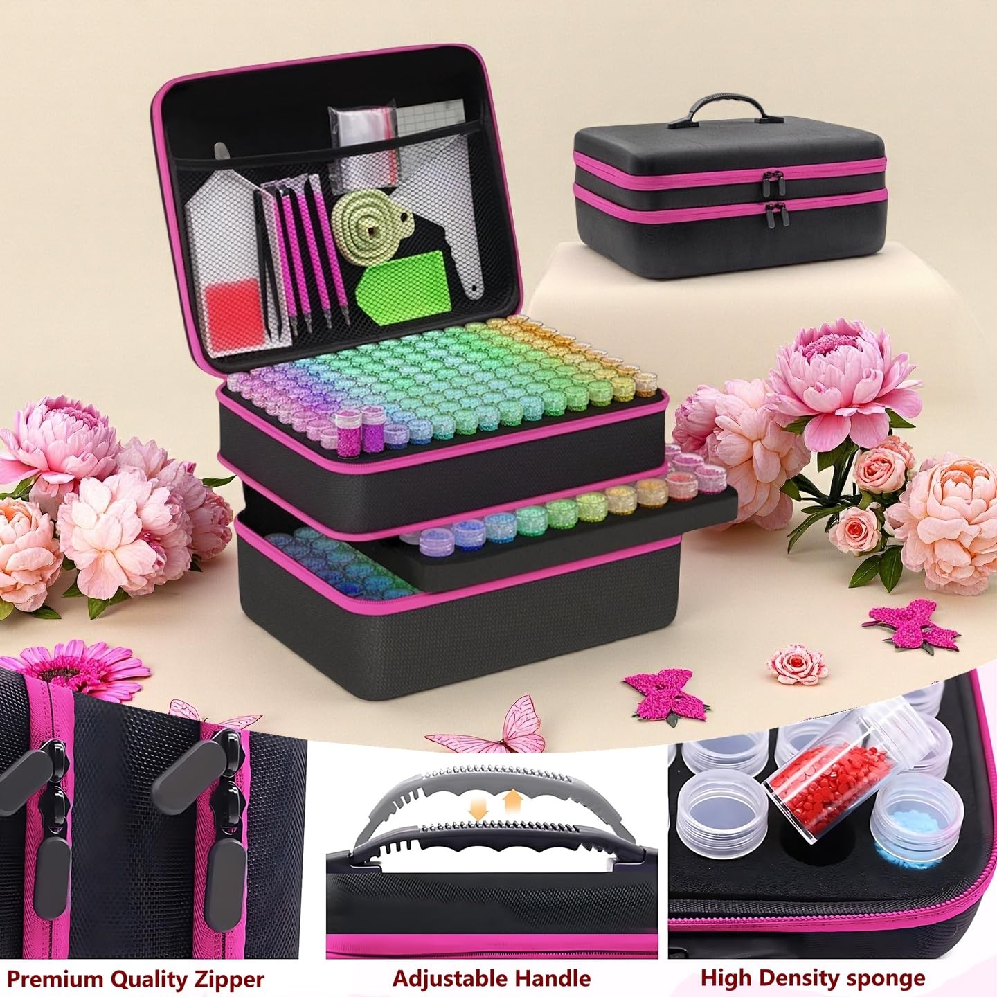 246 Slots Diamond Painting Storage Container, Diamond Painting Accessory kit,…