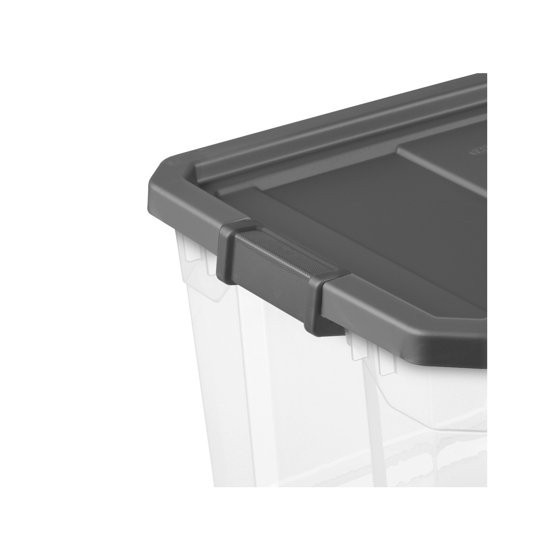 6PCS Stackable Storage Bin, 76 Quart Durable Clear Plastic Storage Container