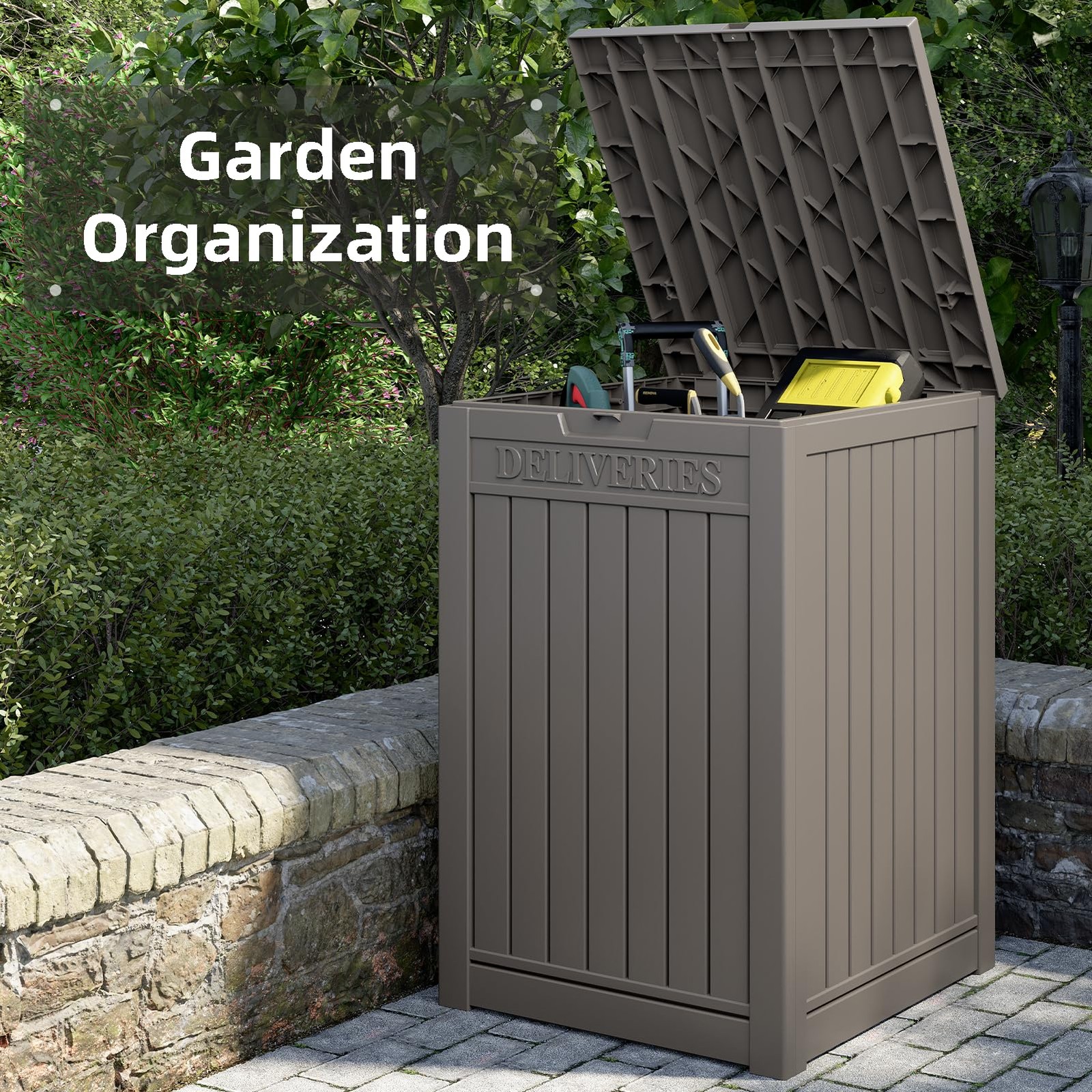 Package Delivery Box for Outside 48 Gallon Storage with Lockable Secure Large