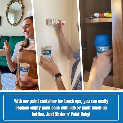 Empty Plastic Paint Storage Containers with Lids – 13 oz, Pack of 3 for Leftover
