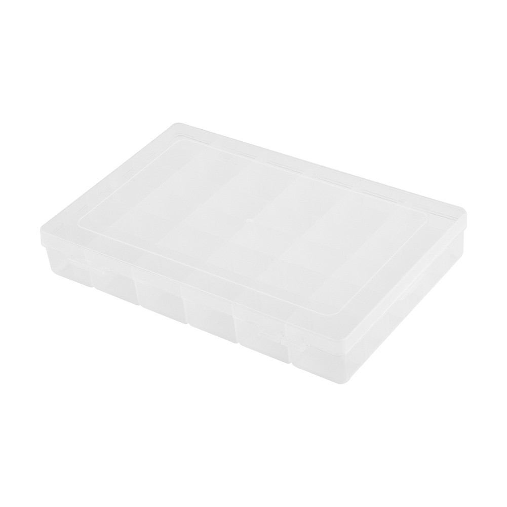 Case Storage Box 10/15/24/36 Compartment Container Portable Transparent