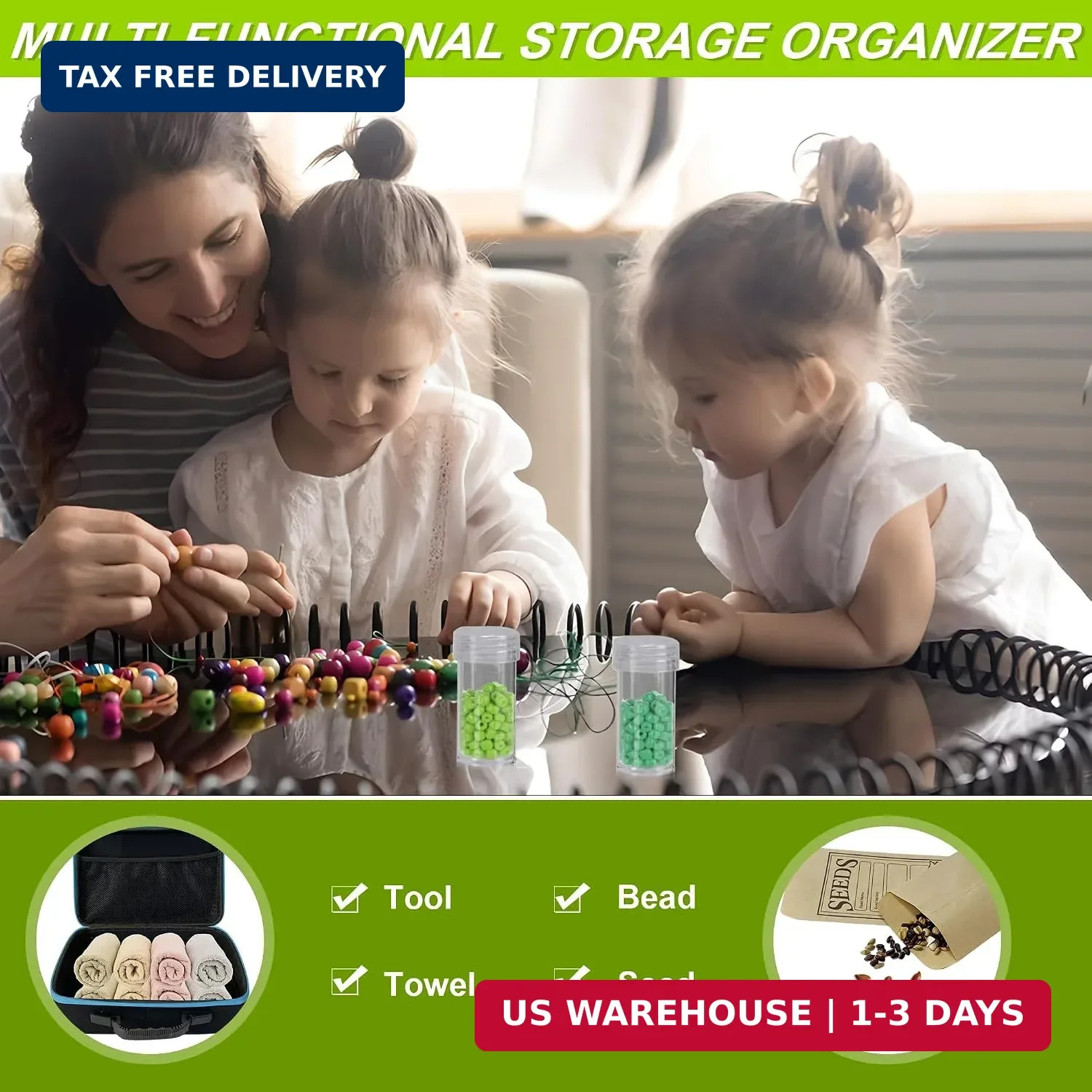 140 Slots Seed Storage Organizer Box with 20 Envelopes, Large Capacity Seed Stor