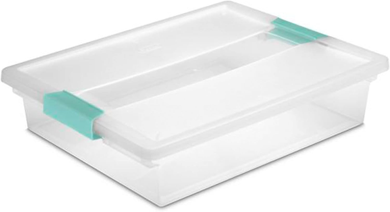 12-Pack Clip Box, Stackable Clear Plastic Bins with Latching Lids, Large – Writi