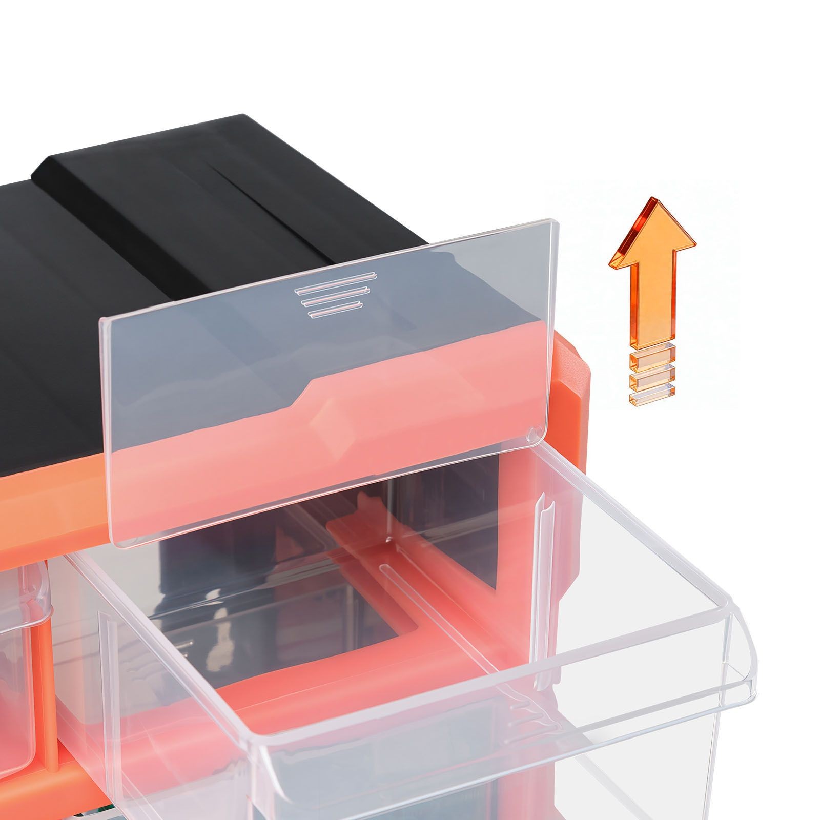 40-Drawer Plastic Storage Cabinet Wall Mount PP Small Parts Organizer Labellers