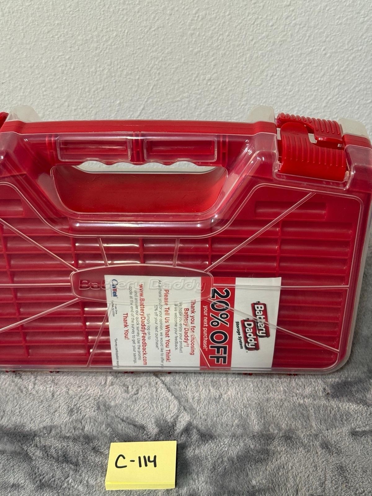 180 Battery Daddy Storage System Caddy Organizer with Case & Tester