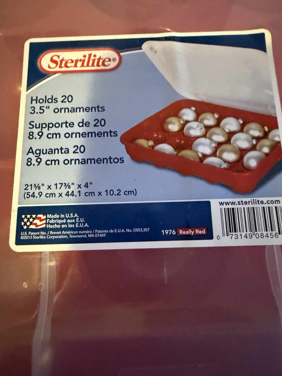 (3) Sterilite 20 Holiday Ornament Storage Case Christmas 3.5&Prime; **No Ornaments