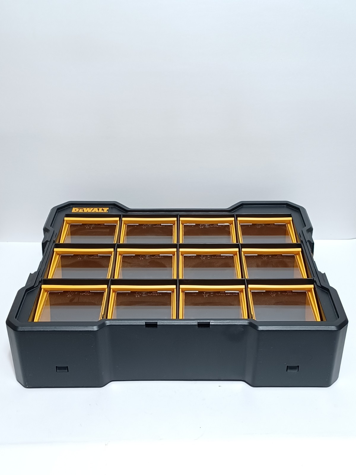 NEW ~ DEWALT Plastic 12-Compartment Small Parts Organizer Flip Bin – BRAND NEW
