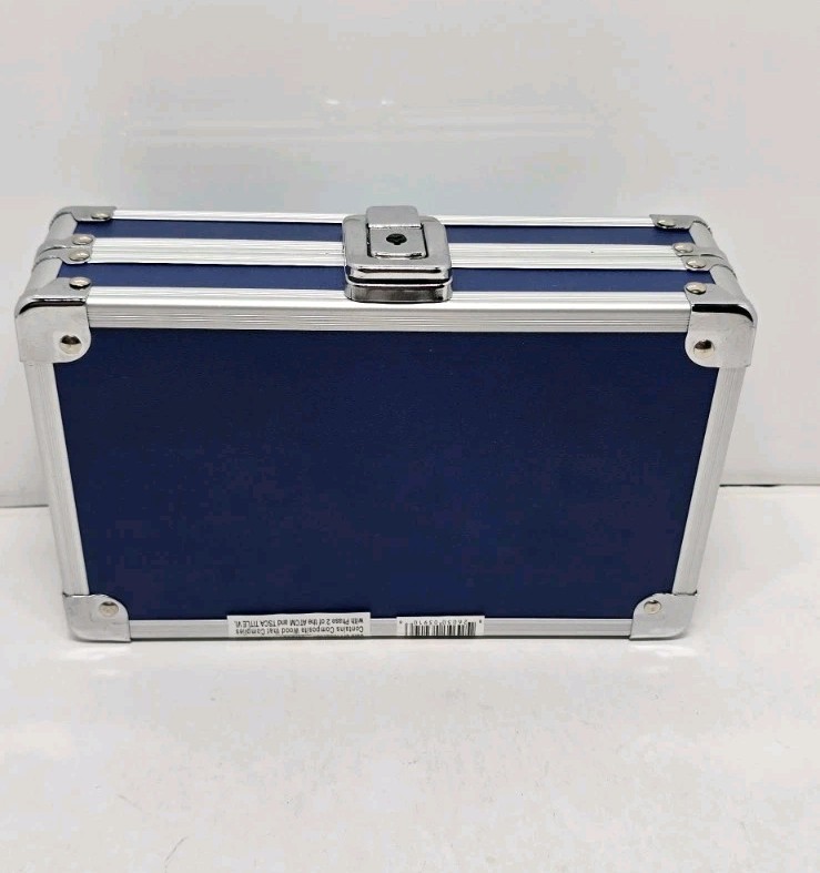 Vaultz Shark Lockbox with Key 8.25×5.5 Security Box Lock Box Pencil Case
