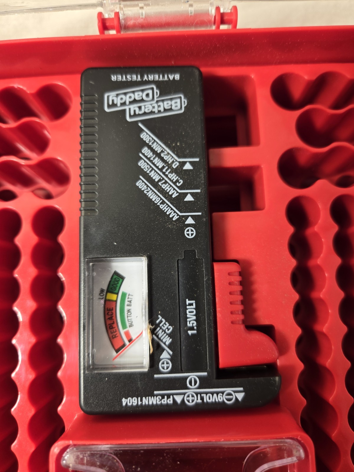 Battery Daddy 180 Storage System Caddy Organizer Built In Tester