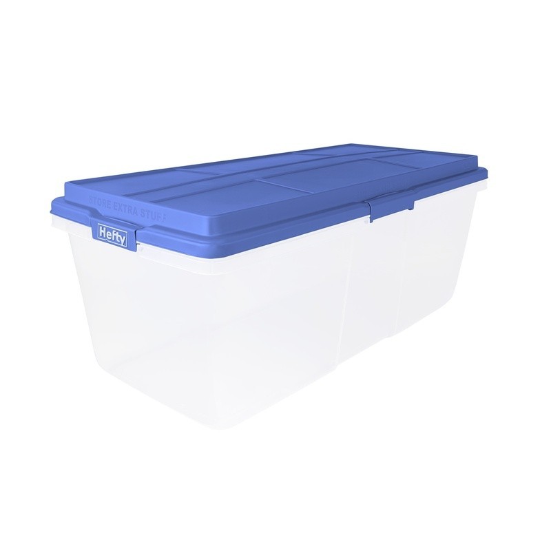 Clear Stackable Storage Bin Organizer Home Garage Attic W/ Secure Latches New