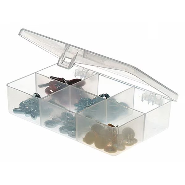 Plano Compartment Box with 6 compartments, Plastic, 1&Prime; H x 2.88 in W 344860