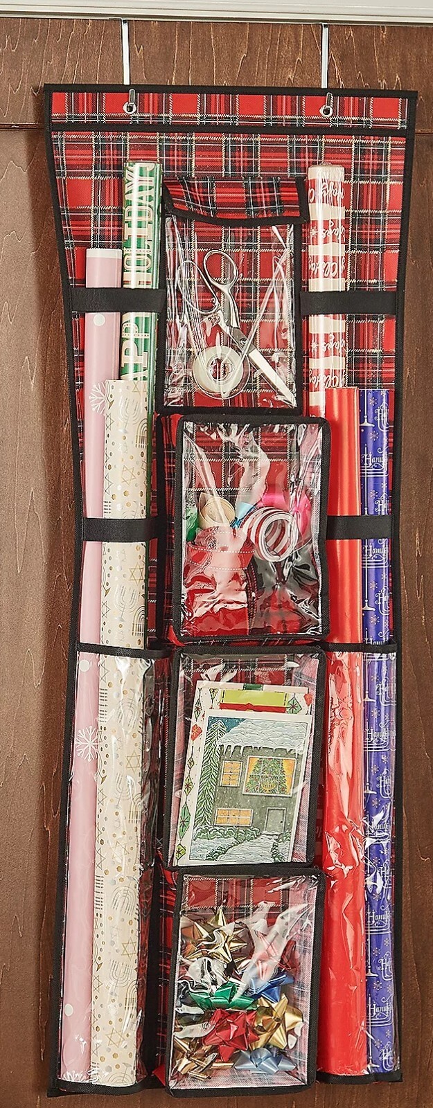 Tidy & Co Over the Door Multi Purpose Storage Organizer 17 x 43.5&Prime; SNOWFLAKE