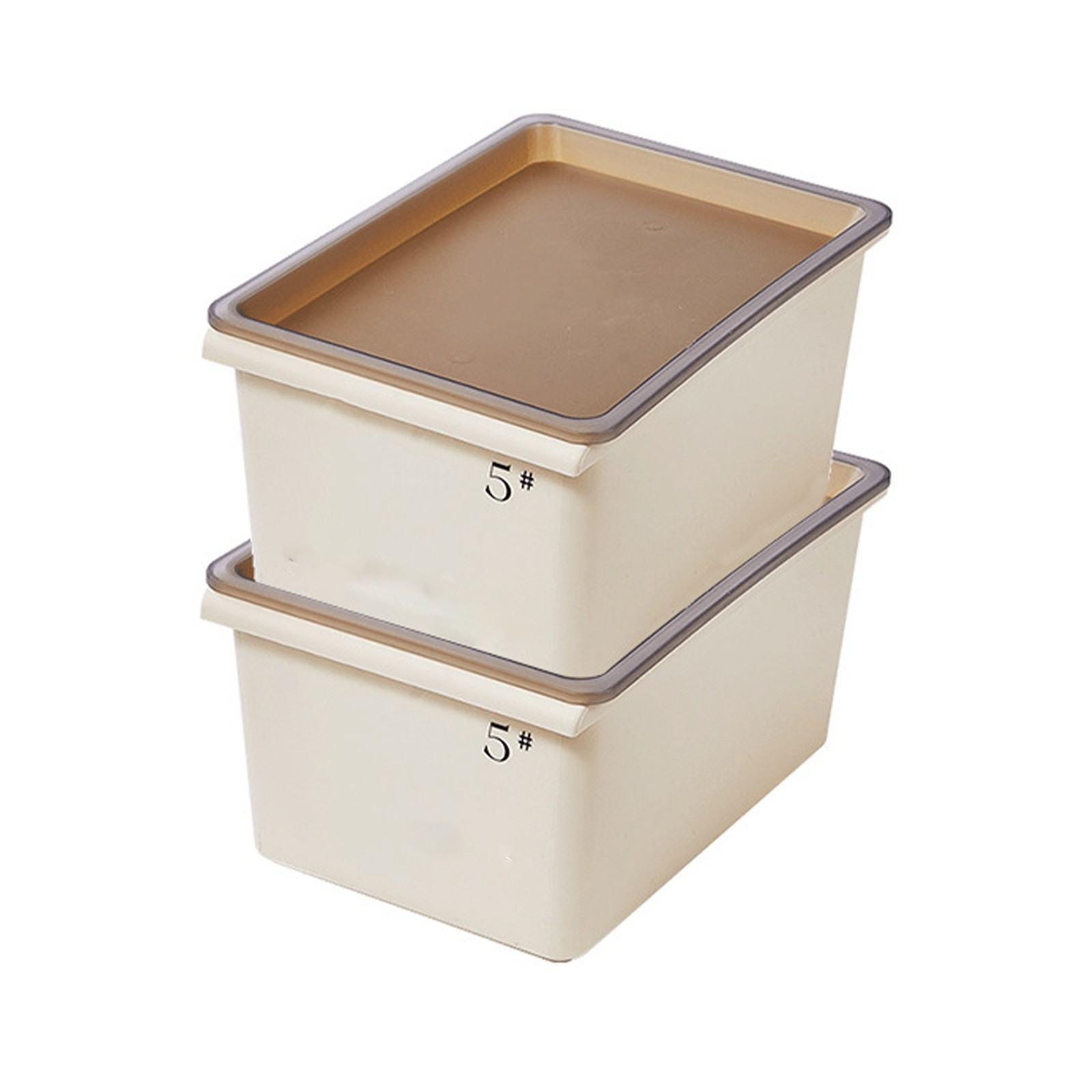 1-Storage Bin Plastic Box With Lid Stackable Organizer For Closet Bedroom