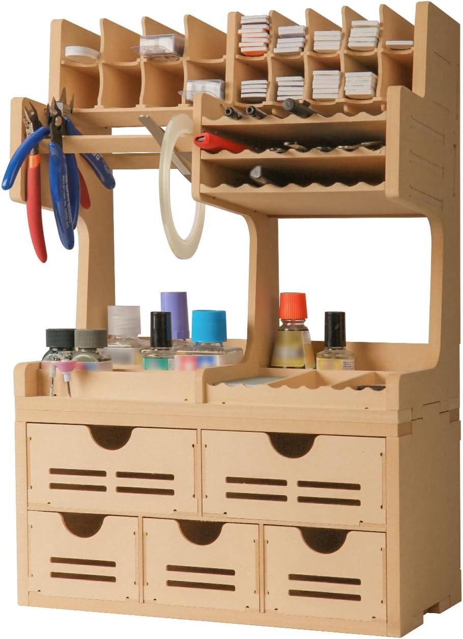 Plastic Model Paint Rack Tool Storage All-In-One Modeling Tool Storage Rack Draw
