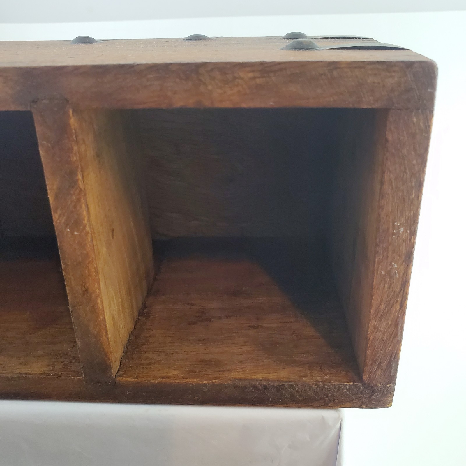 Vintage Wood Apothecary Tea Spice Box Carved Boho Jewelry Box Drawers Handmade