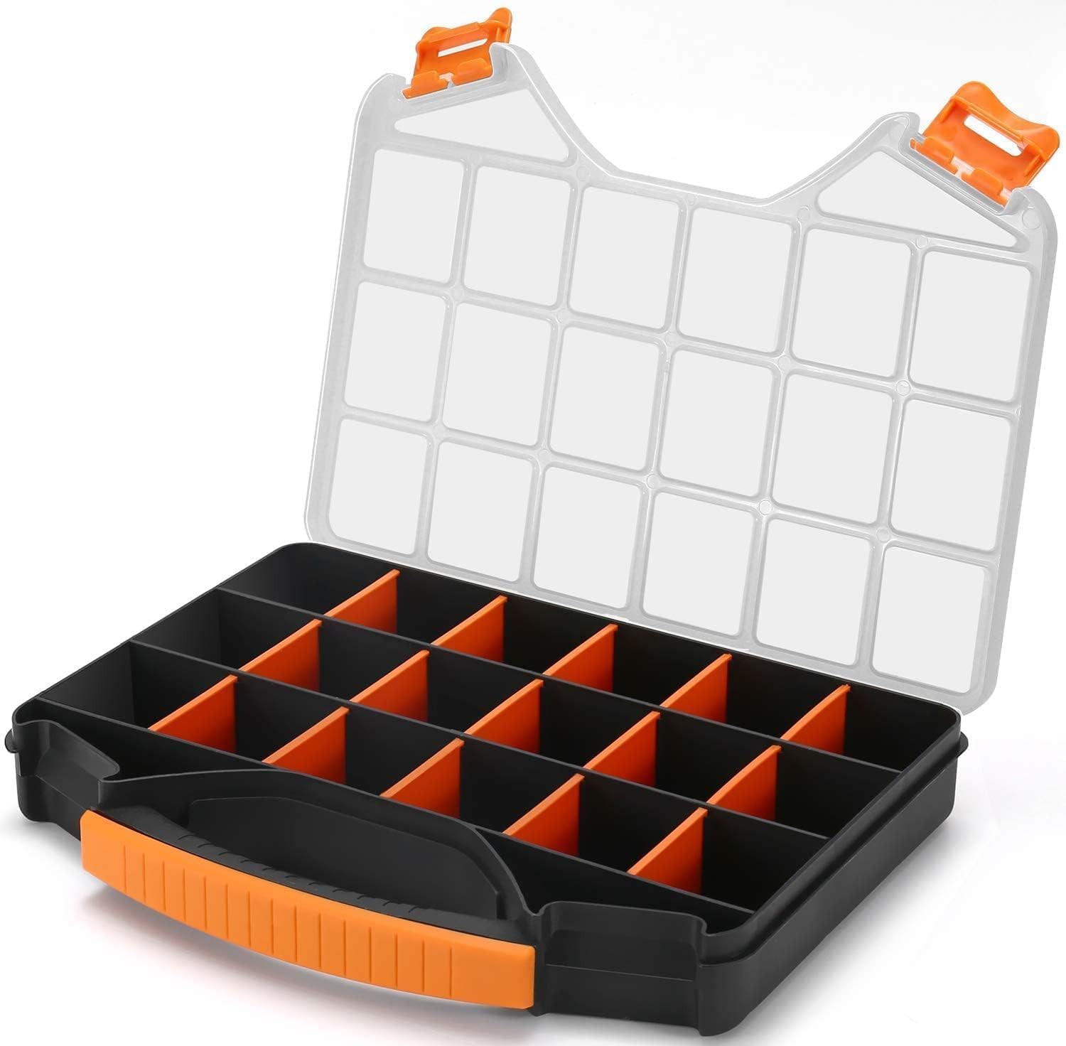 Hardware Organizer Box with Dividers – 18 Compartments Small Parts Organizer wit