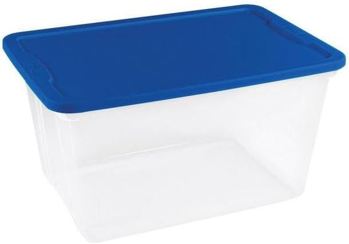 Spacious 56Qt Clear Storage Tote – Organize Your Space Effortlessly!