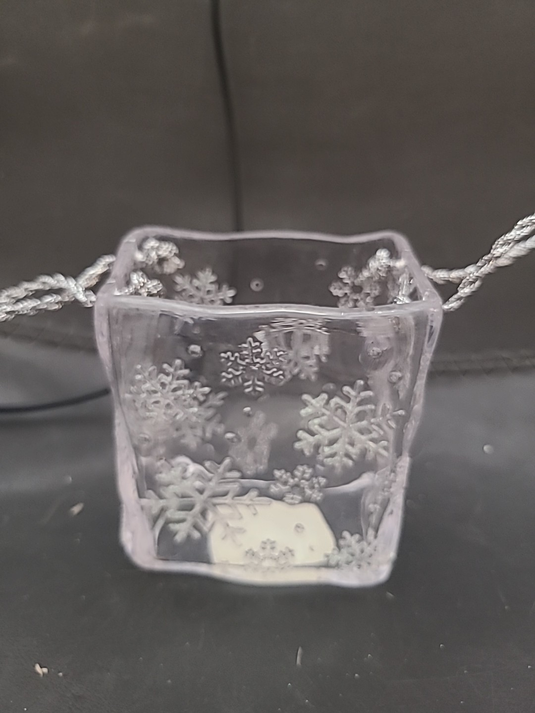 Plastic Snowflake Gift Container With Handles