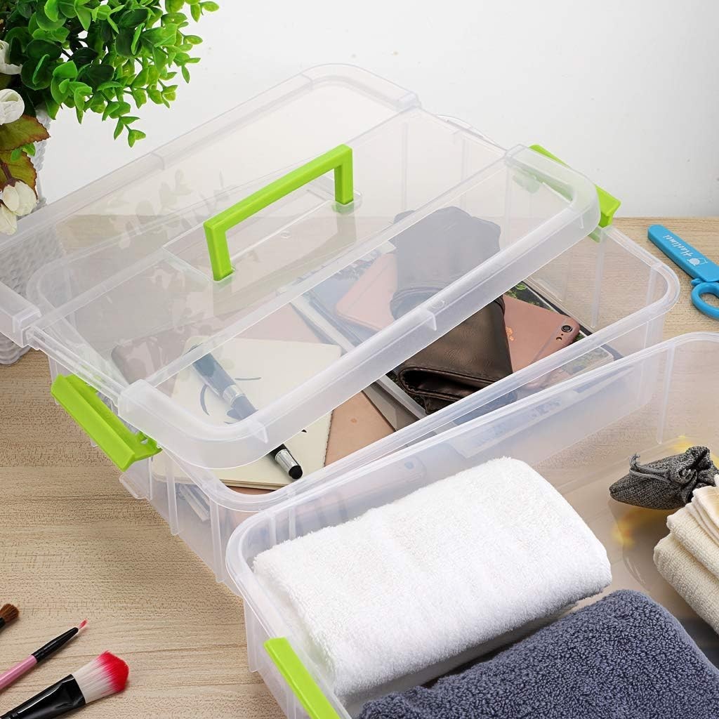 Lightweight Stack Carry Storage Container with Buckle for Safe Organization