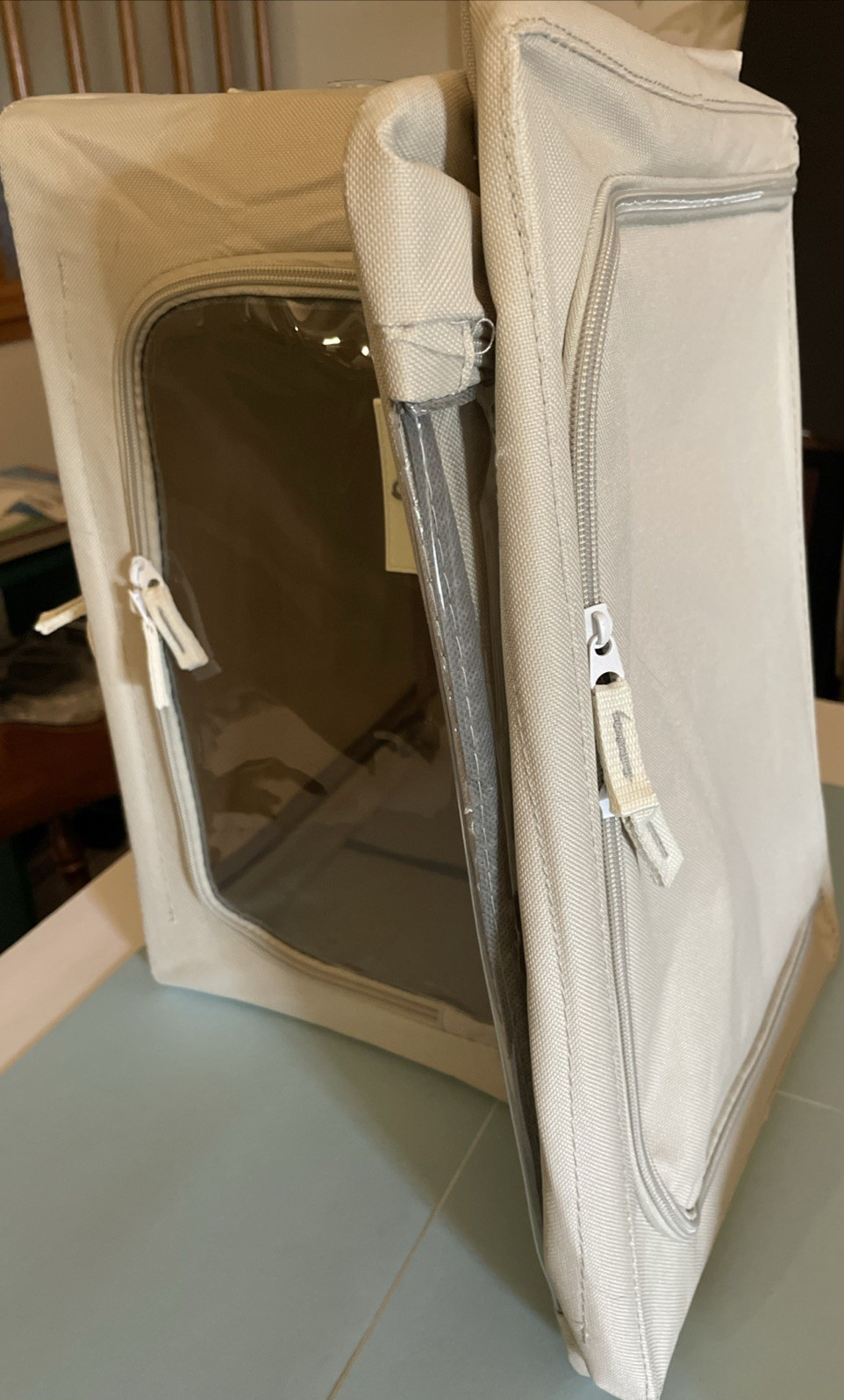 Two Collapsible Storage Scobus Containers 16&Prime; X 12&Prime; X 8&Prime;. Canvas with metal fram