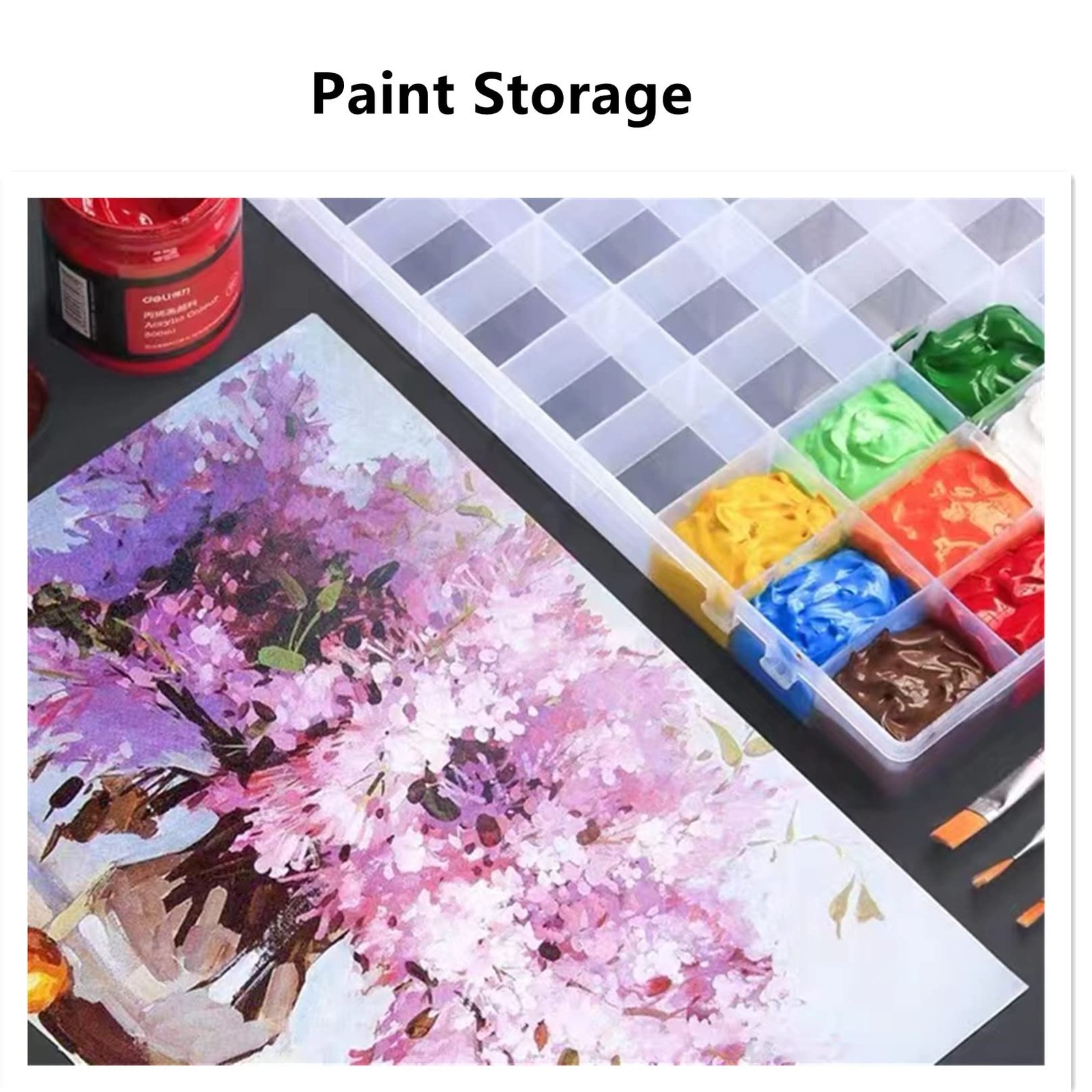 1PCS 36 Grids Large Plastic Organizer Box with Dividers, Compartment Organizer B