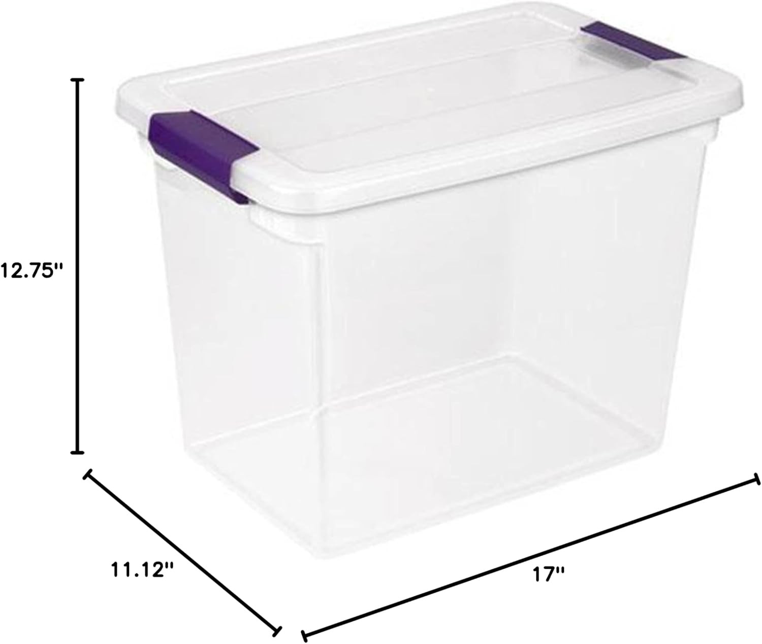 27QT & 15QT Clear Latch Storage Totes, 6 & 12 Pack for Home Organizing