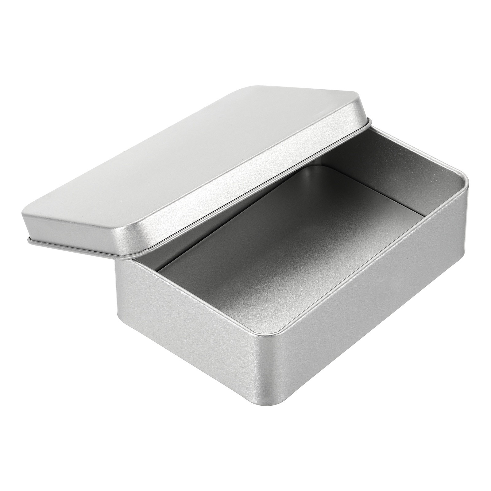 2Pcs 4.3 x 2.9 x 1.2 Inch Rectangular Storage Tins Box with Lid