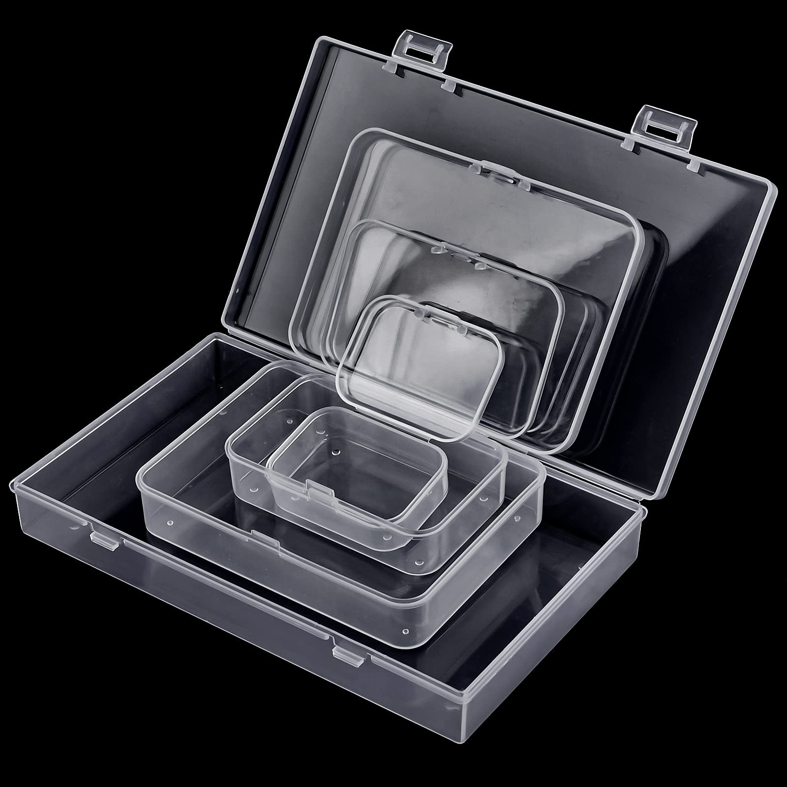 24 Pack Mixed Sizes Small Plastic Storage Containers Mini Rectangular Small