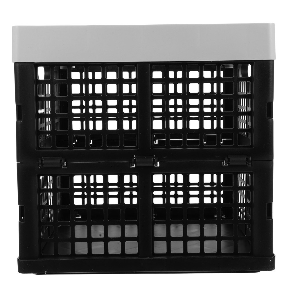 Stackable Foldable Plastic Utility Storage Bin for Auto Camping and Car Trunk