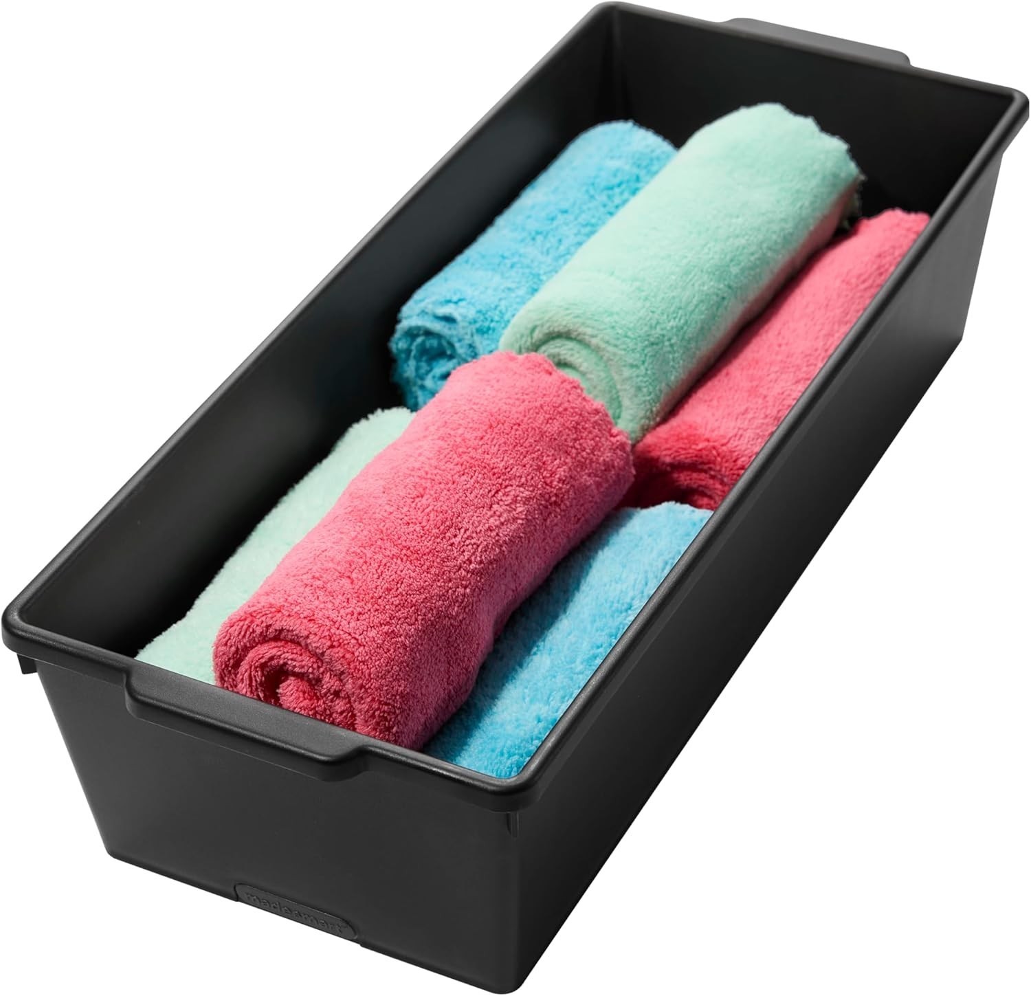 Plastic Multipurpose Storage Organizer Deep Bin W/ Handles Portable Under Sink &