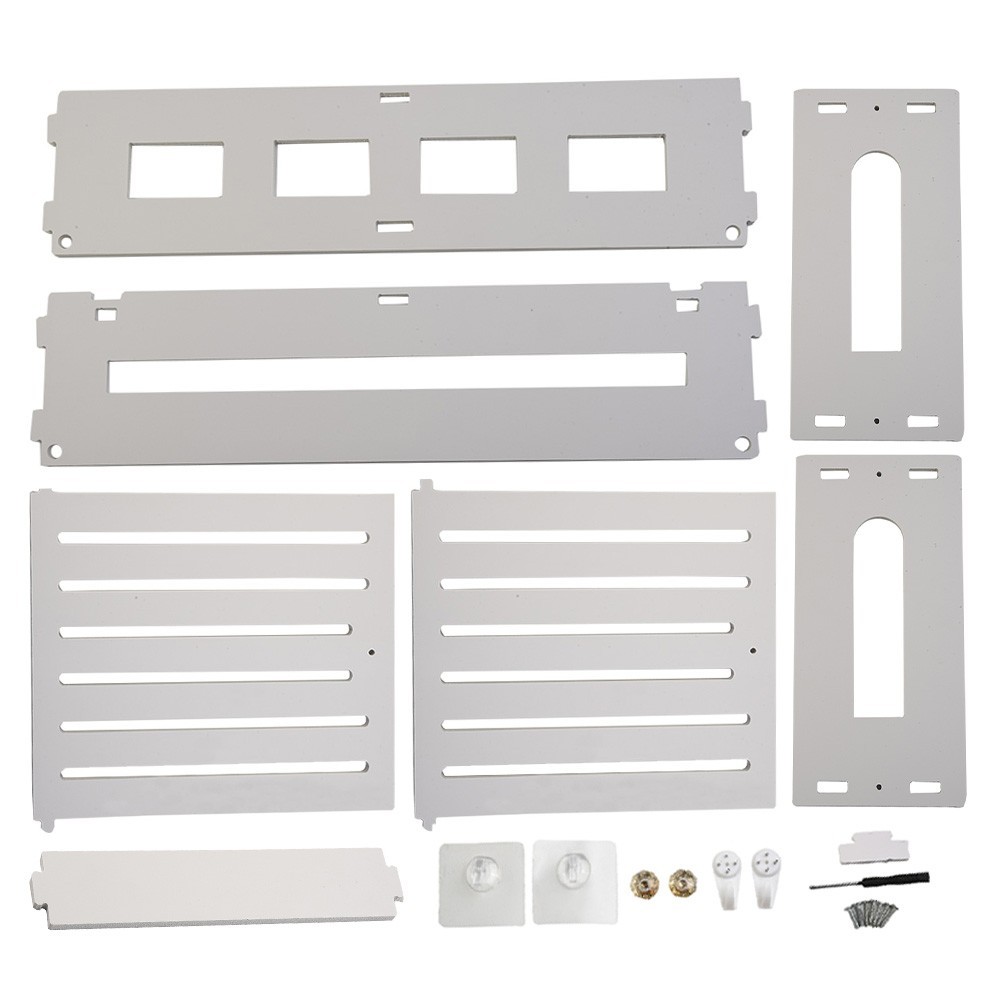 White Wifi Router Rack Box Shelf Storage Wall Mounted Wireless Bracket Cable