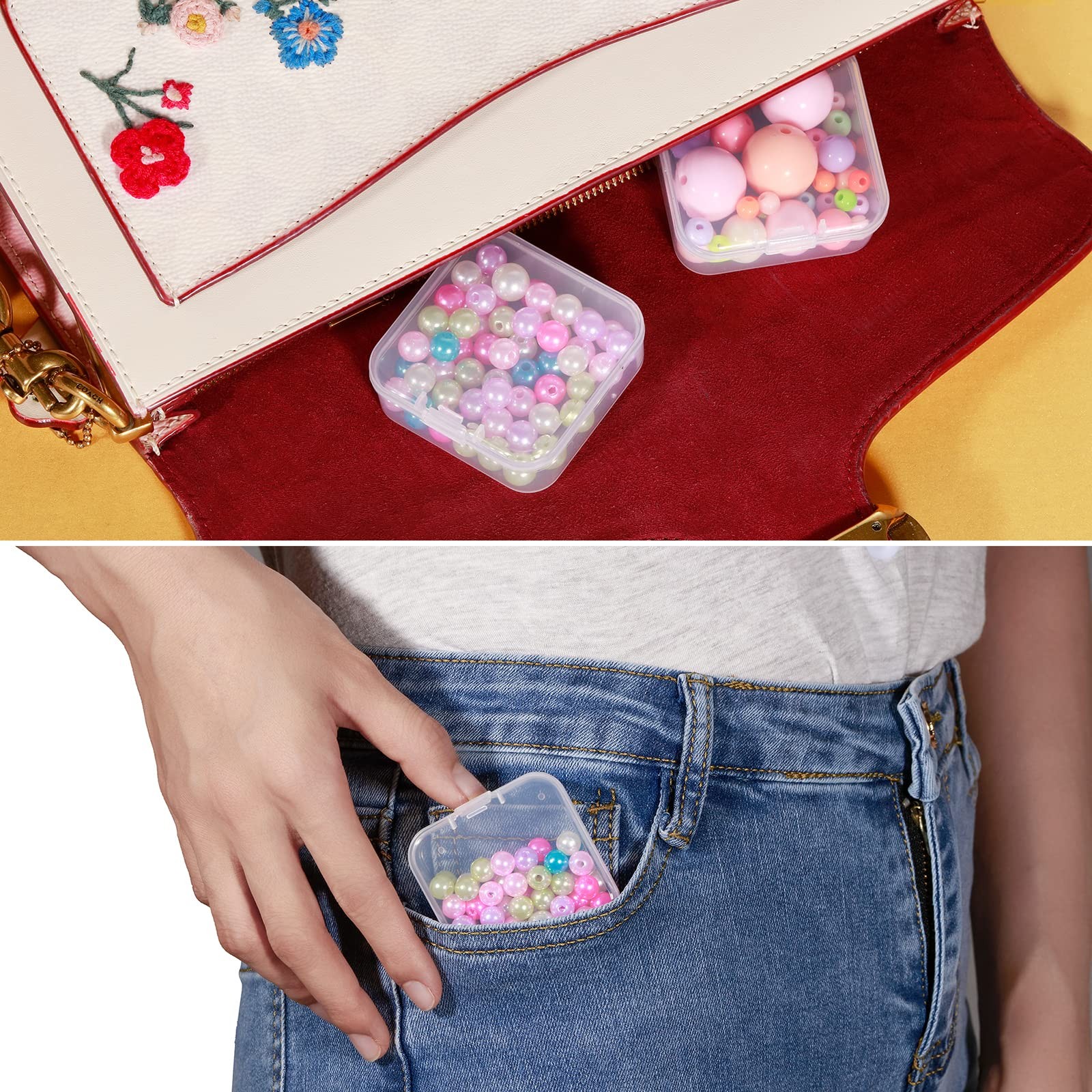 Small Storage Boxes 5.5 x 5.5 x 2cm, 30 Piece Mini Storage Box a…