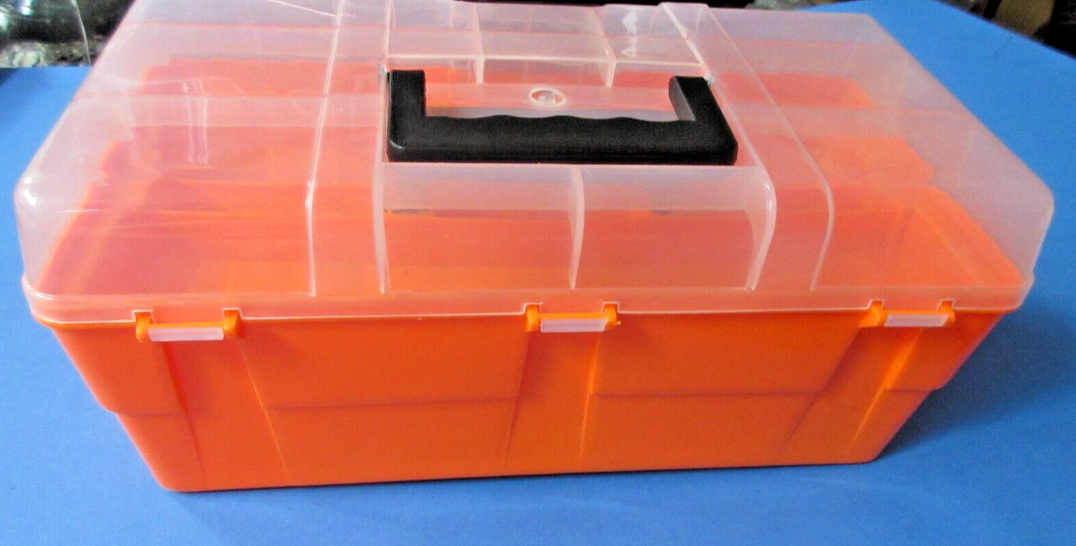 Large Plastic Storage Organizer Tool Box Carry Case Car Parts Toys 12&Prime;x6&Prime;x5.5&Prime;
