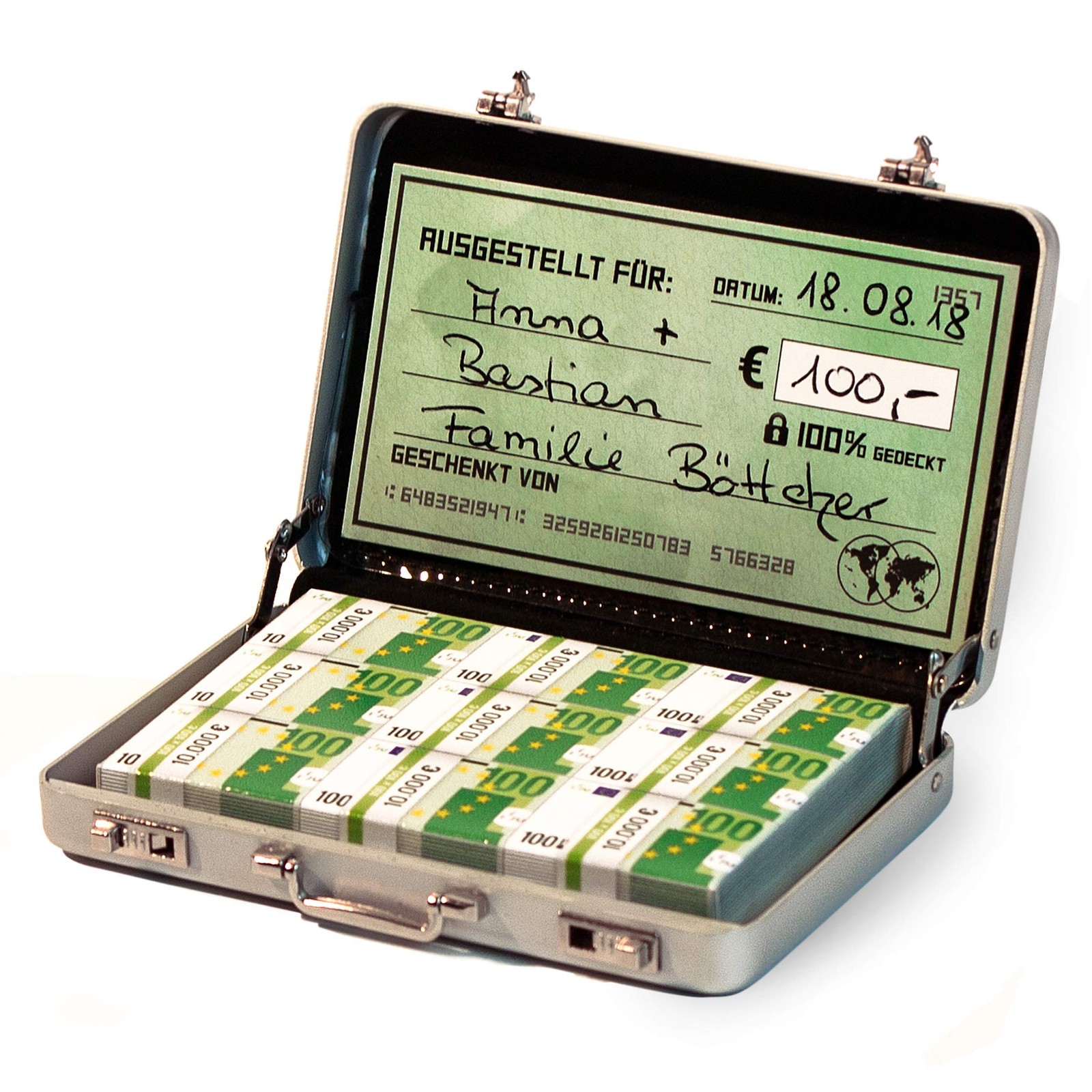 Money Case as Money Gift or for Vouchers Mini Briefcase Made of Alumini…
