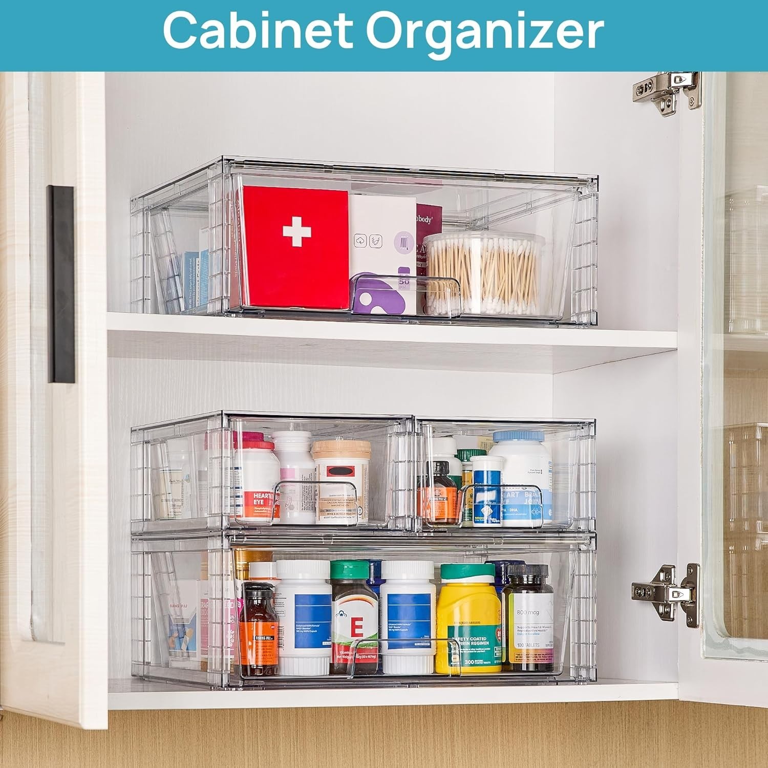 Effortless Organization with 3 Pack Stackable Drawers – Non-slip & Functional