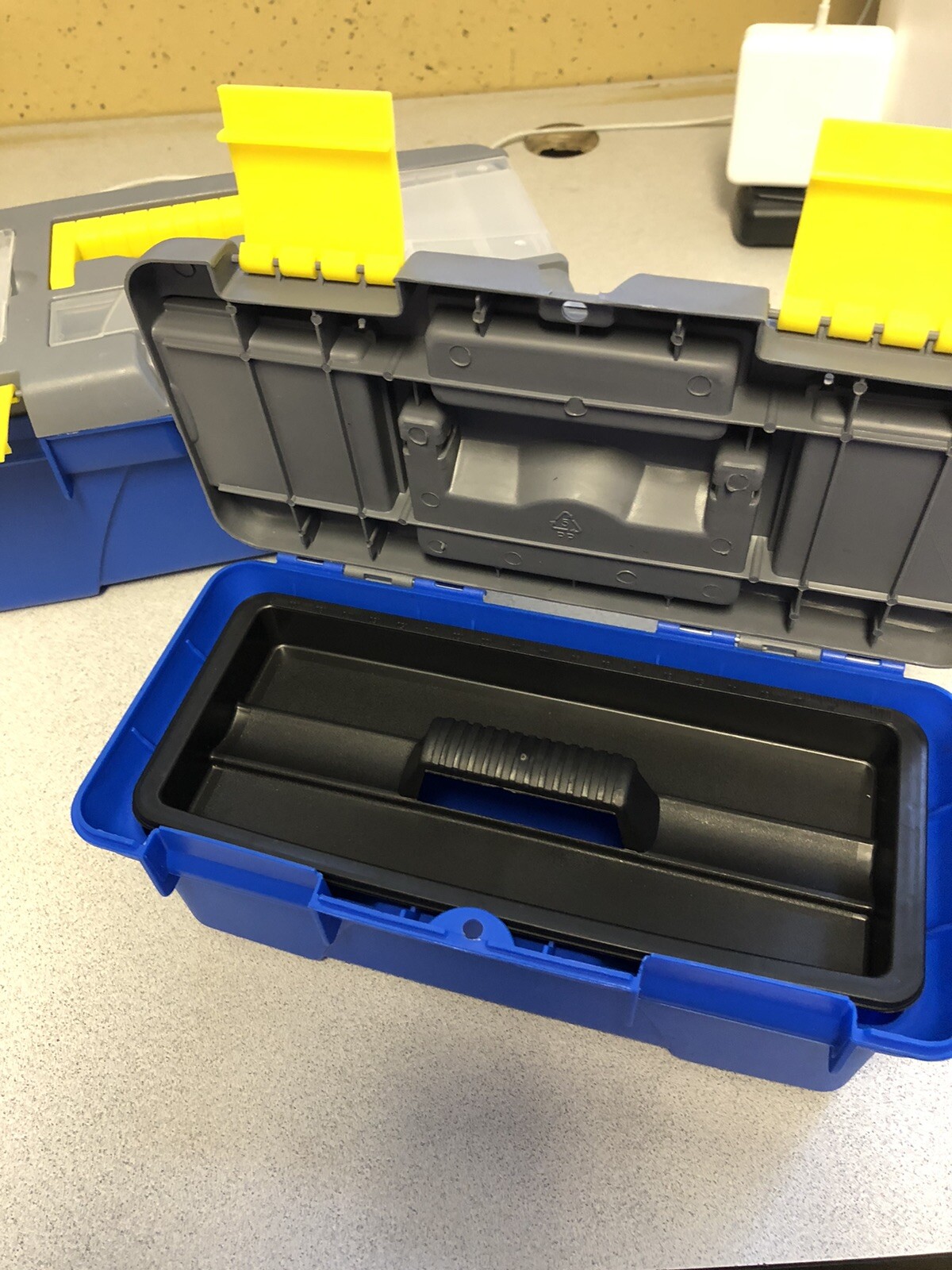 Two Plastic Storage Boxes 12”x6”x5” & 10”x5”x4”