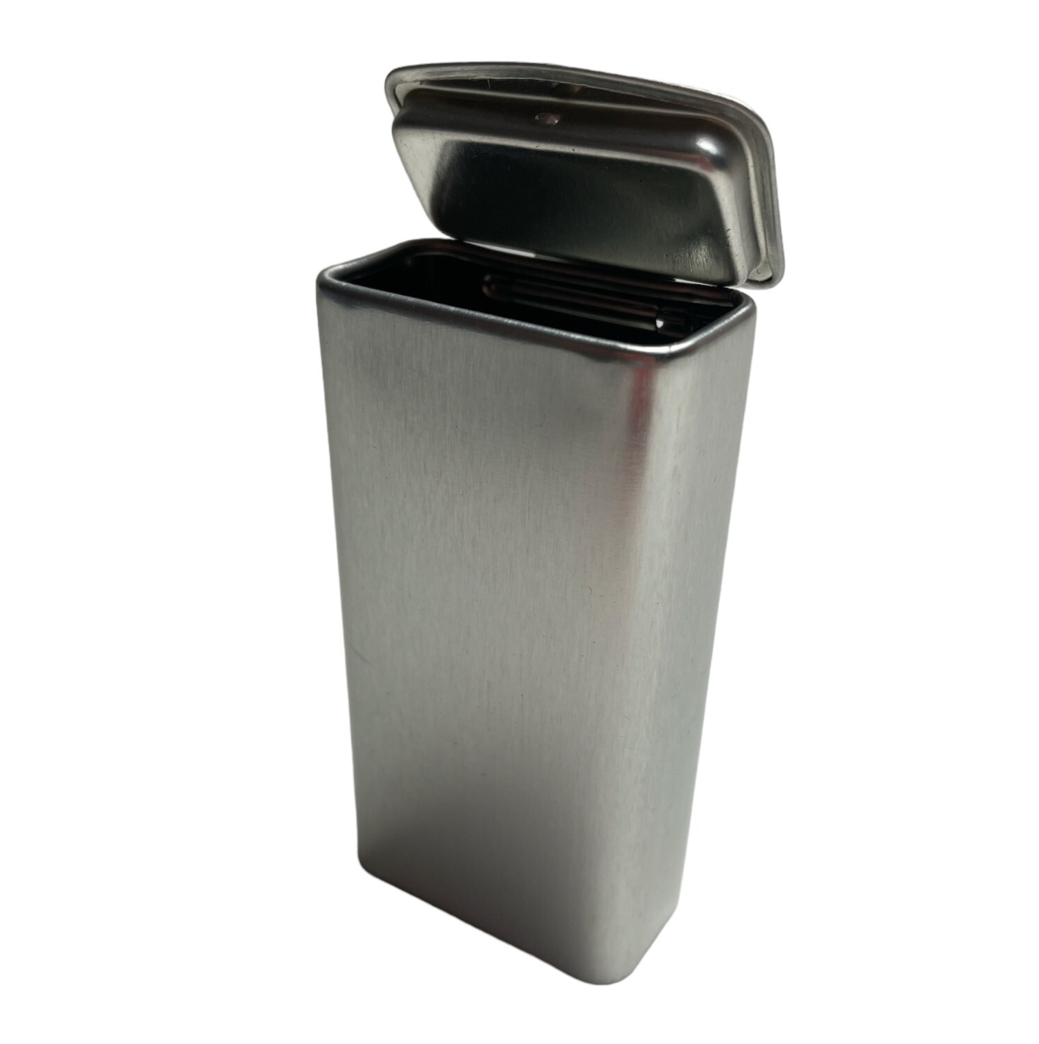 MagnaKoys Rectangular Silver Metal Hinged Lid Tin Containers (7 Pack)