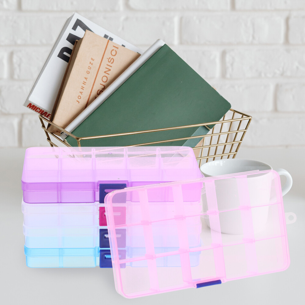 5Pcs Container with Compartments Storage Box Lightweight Cover Dropshipping