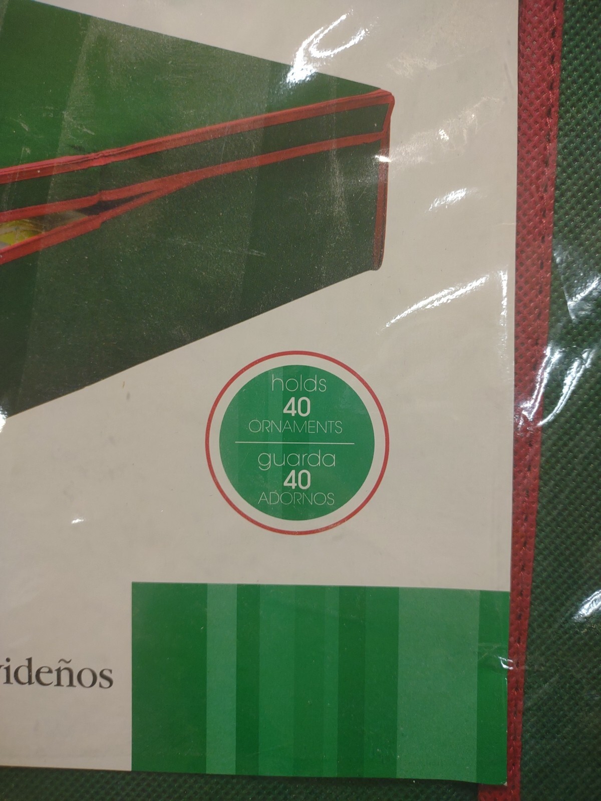 Rubbermaid Low-Profile Holiday Storage Box Ornament Organizer Holds 40 New