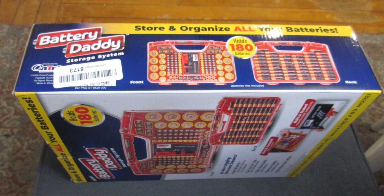 Battery Daddy 180 – Battery Storage System with Built-in Tester, holds 180