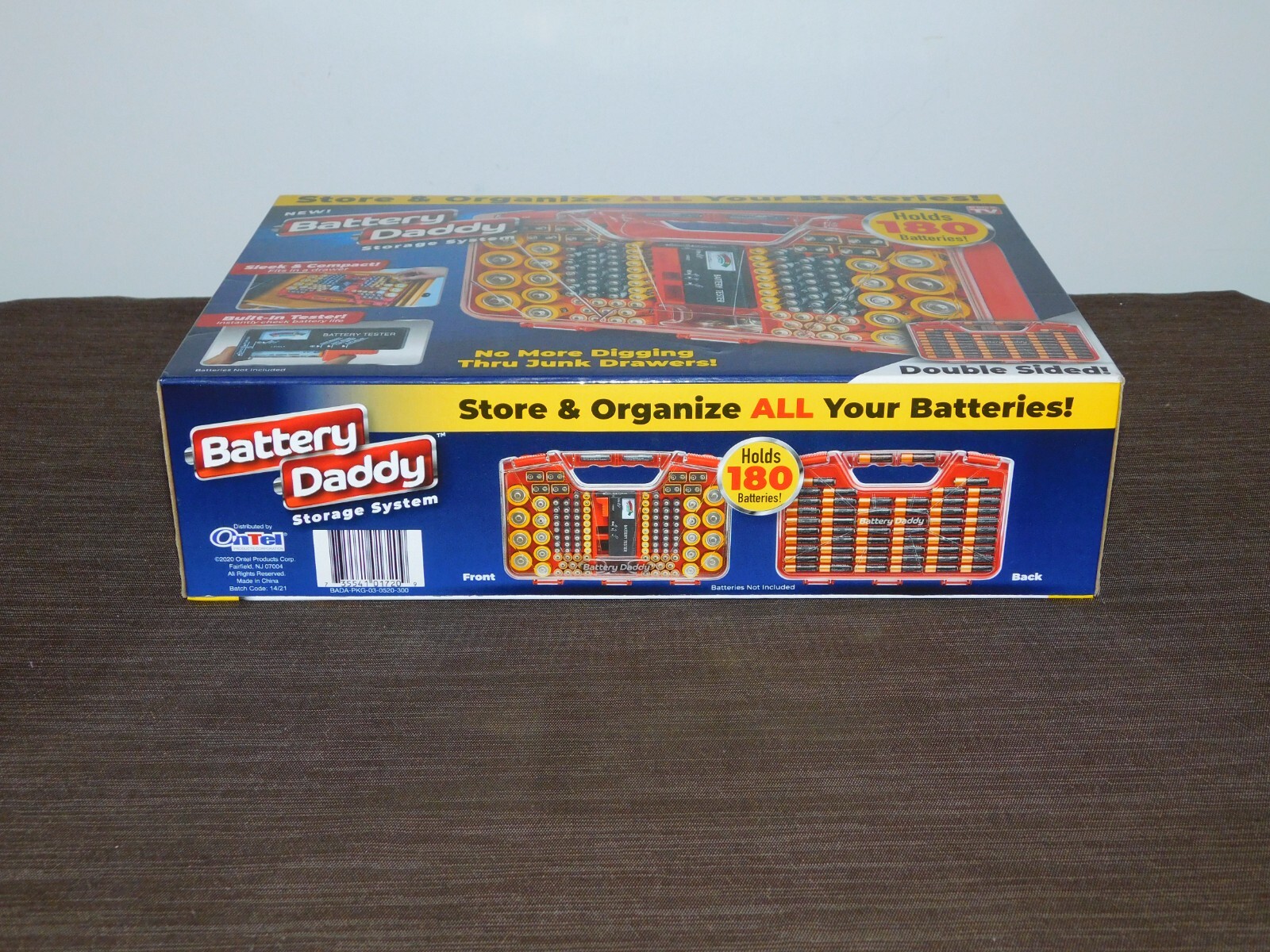 BATTERY DADDY STORAGE SYSTEM w/ TESTER DOUBLE SIDED HOLDS 180 BATTERIES NEW