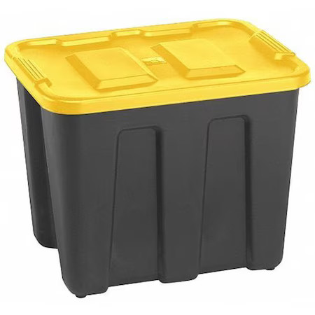 Durabilt 6921Grbkyl.08 Stackable Storage Tote W/ Lid, 18 Gal, 22-1/2 In L X