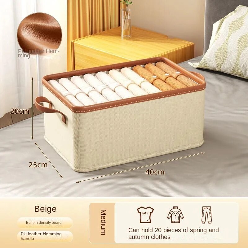 Foldable Household Clothing Fabric Storage Box Wardrobe Organization Storage Box