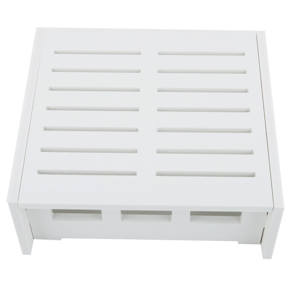 White Wifi Router Rack Box Shelf Storage Wall Mounted Wireless Bracket Cable