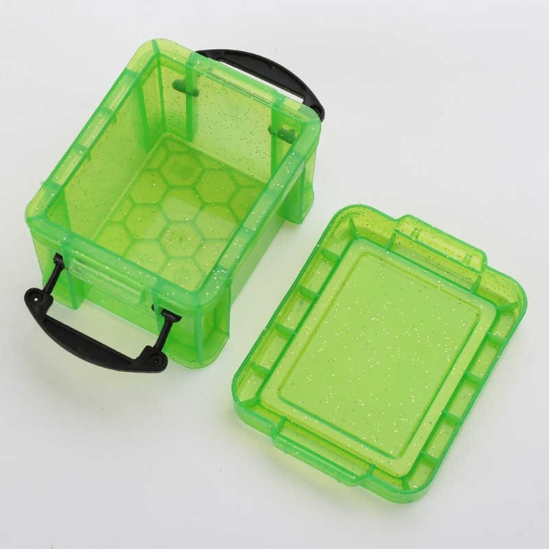 Mini Plastic Box with Locking Lid for Jewelry Beads Small Items Accessory