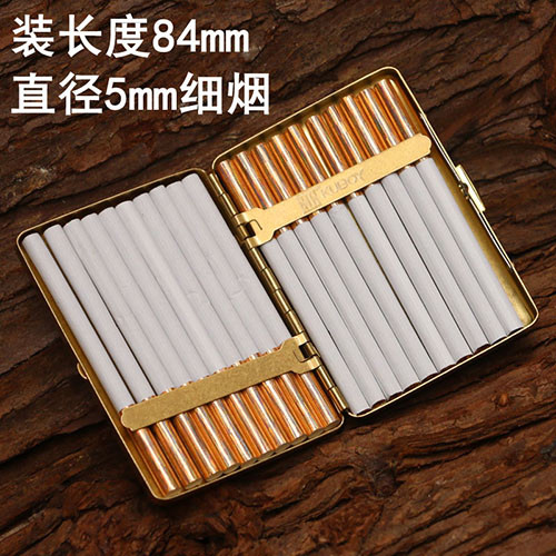 Gentleman Rectangular Brass Tobacco Cigarette Case Holder Smoke Box 3 sizes