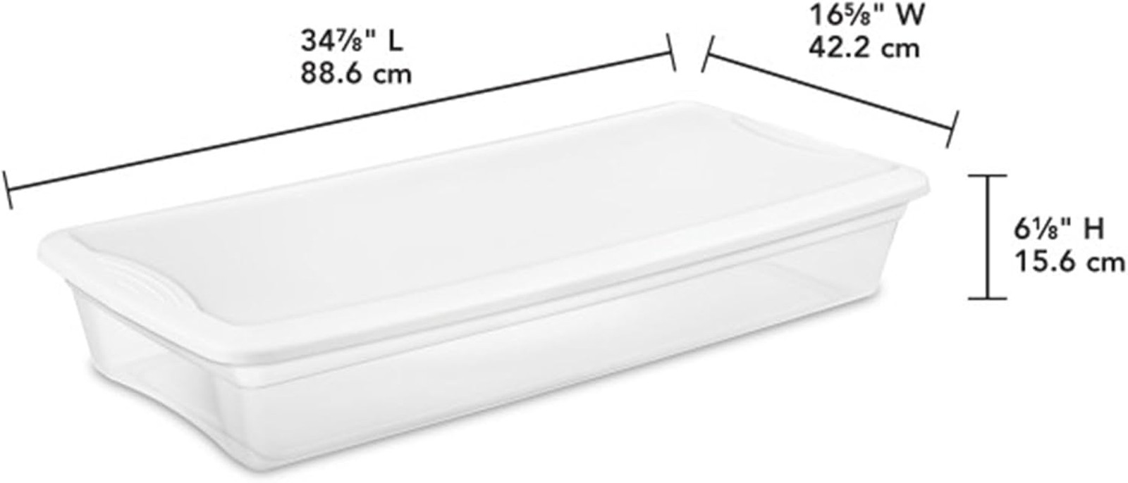 41 Quart Storage Box 12-Pack – Stackable Clear Bins with Snap-On Lids