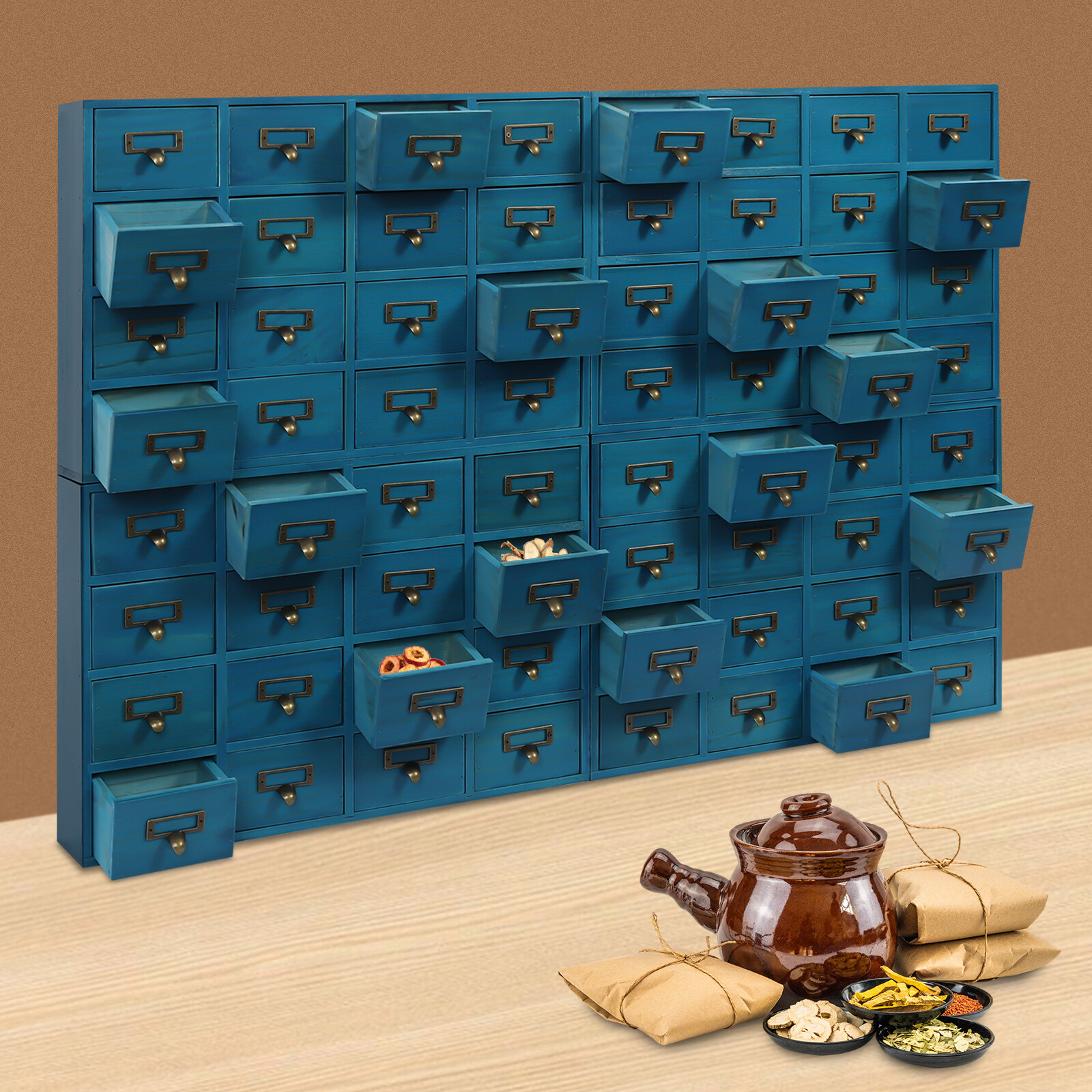 Storage Cabinet, 64-Drawer Storage Box, 4 PCS Drawer Cabinets
